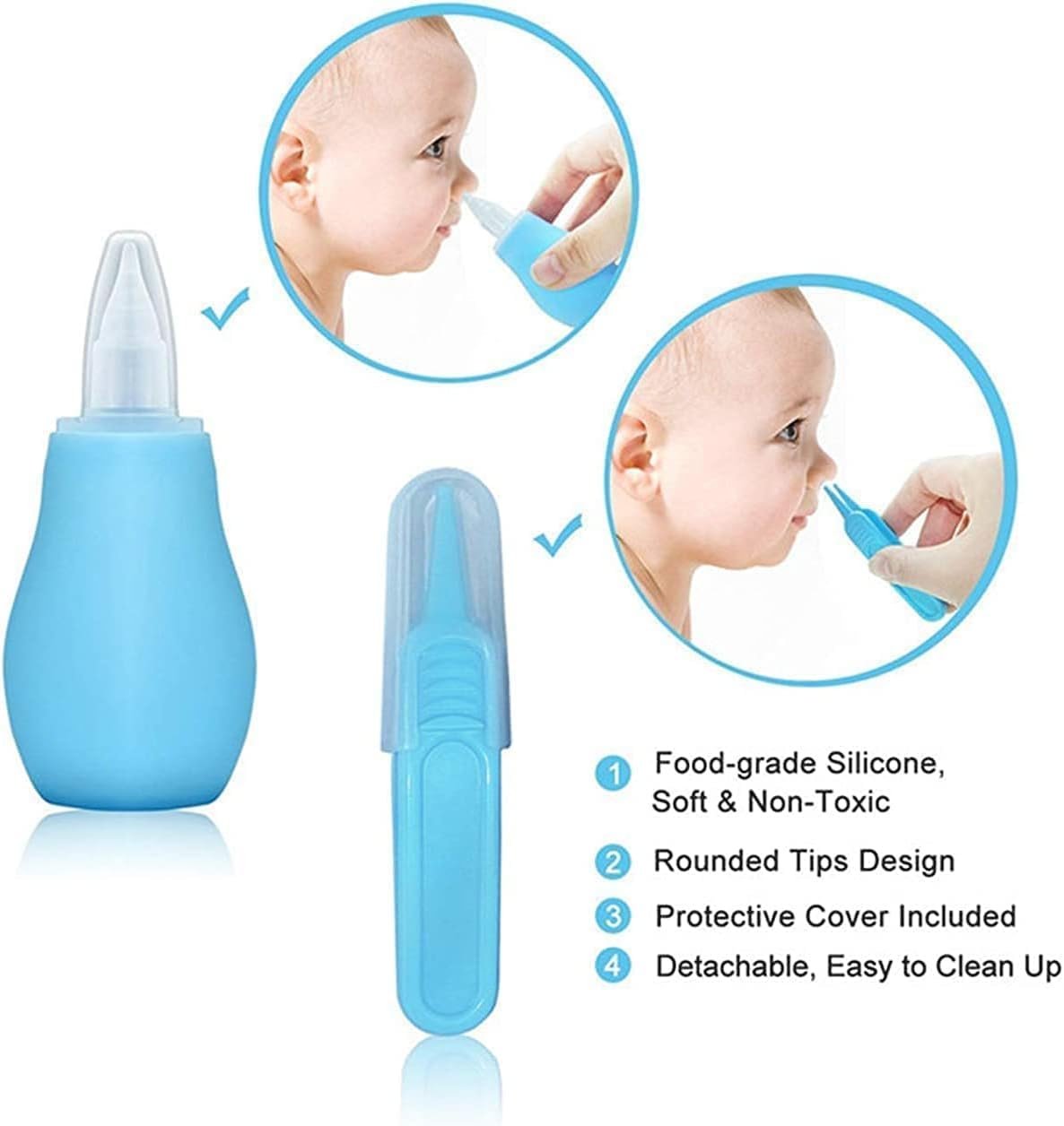 Baby Grooming Kit : Newborn Care Set with Brush, Comb, Nail Clipper & Nasal Aspirator - Image 3