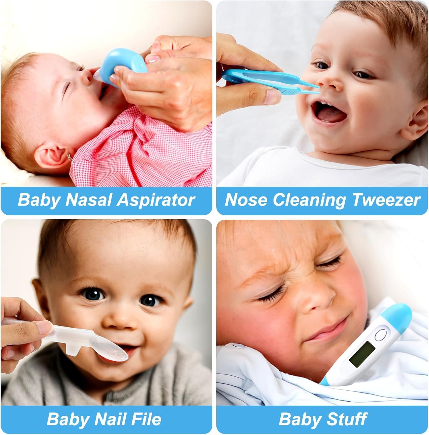 Baby Grooming Kit : Newborn Care Set with Brush, Comb, Nail Clipper & Nasal Aspirator - Image 5
